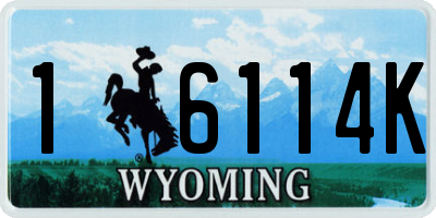 WY license plate 16114K