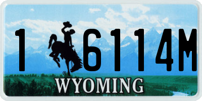 WY license plate 16114M
