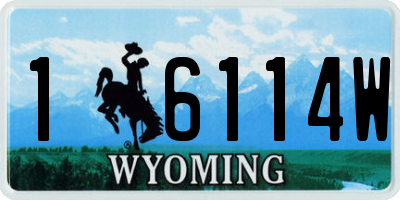 WY license plate 16114W