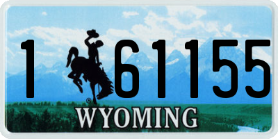 WY license plate 161155