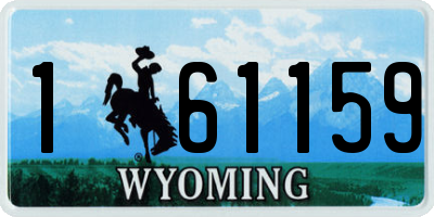 WY license plate 161159