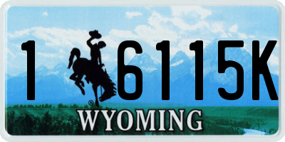 WY license plate 16115K