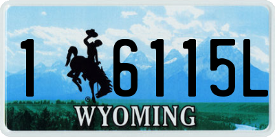 WY license plate 16115L
