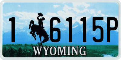 WY license plate 16115P