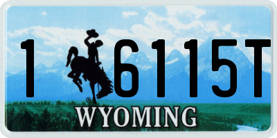 WY license plate 16115T
