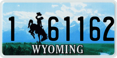 WY license plate 161162