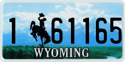 WY license plate 161165