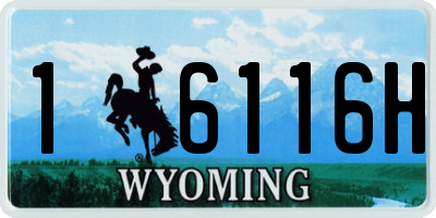 WY license plate 16116H