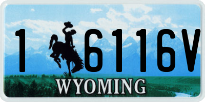 WY license plate 16116V
