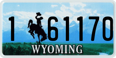 WY license plate 161170