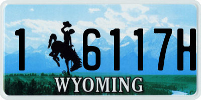WY license plate 16117H