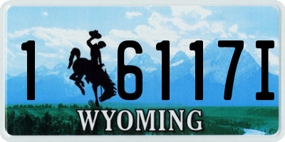 WY license plate 16117I