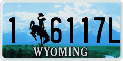 WY license plate 16117L
