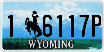 WY license plate 16117P