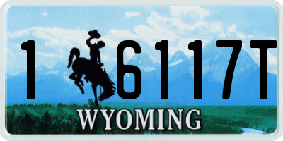 WY license plate 16117T