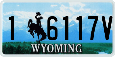 WY license plate 16117V