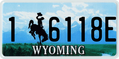 WY license plate 16118E