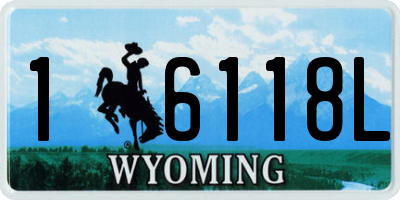 WY license plate 16118L