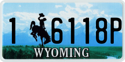 WY license plate 16118P