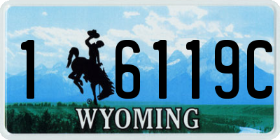 WY license plate 16119C