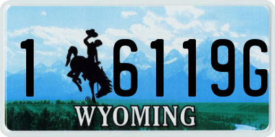 WY license plate 16119G