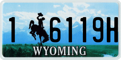 WY license plate 16119H