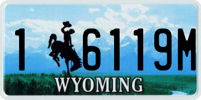WY license plate 16119M