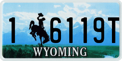 WY license plate 16119T