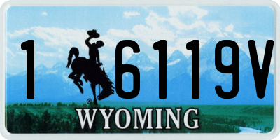 WY license plate 16119V