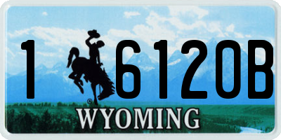 WY license plate 16120B