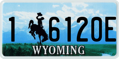 WY license plate 16120E