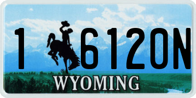 WY license plate 16120N