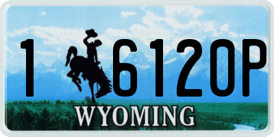 WY license plate 16120P