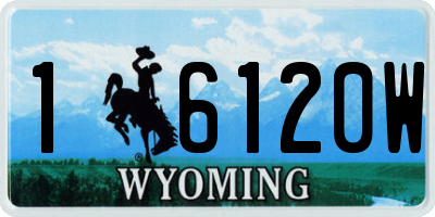 WY license plate 16120W
