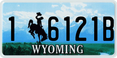 WY license plate 16121B