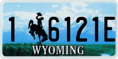 WY license plate 16121E