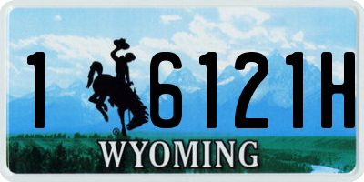 WY license plate 16121H