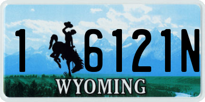 WY license plate 16121N