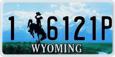 WY license plate 16121P