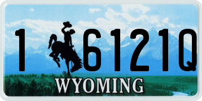 WY license plate 16121Q