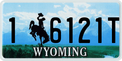 WY license plate 16121T