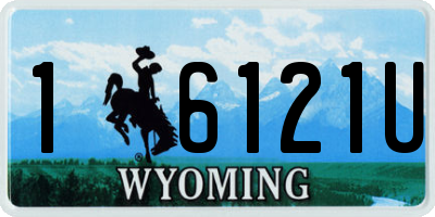 WY license plate 16121U