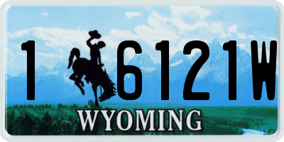 WY license plate 16121W