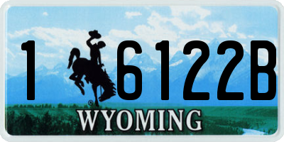 WY license plate 16122B