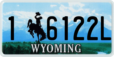 WY license plate 16122L