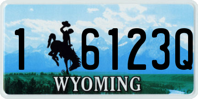 WY license plate 16123Q