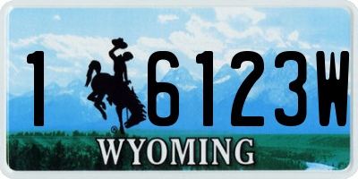 WY license plate 16123W