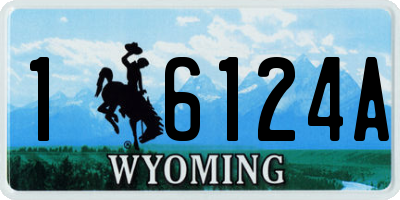 WY license plate 16124A