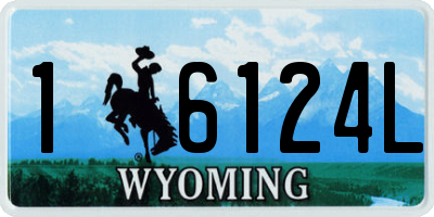 WY license plate 16124L