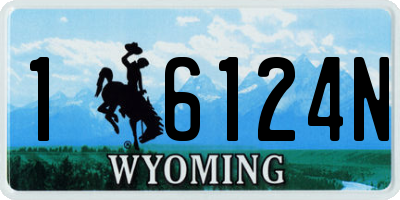 WY license plate 16124N